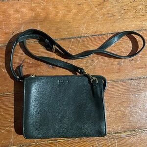 Lotuff Leather Crossbody Travel Bag Dark Green